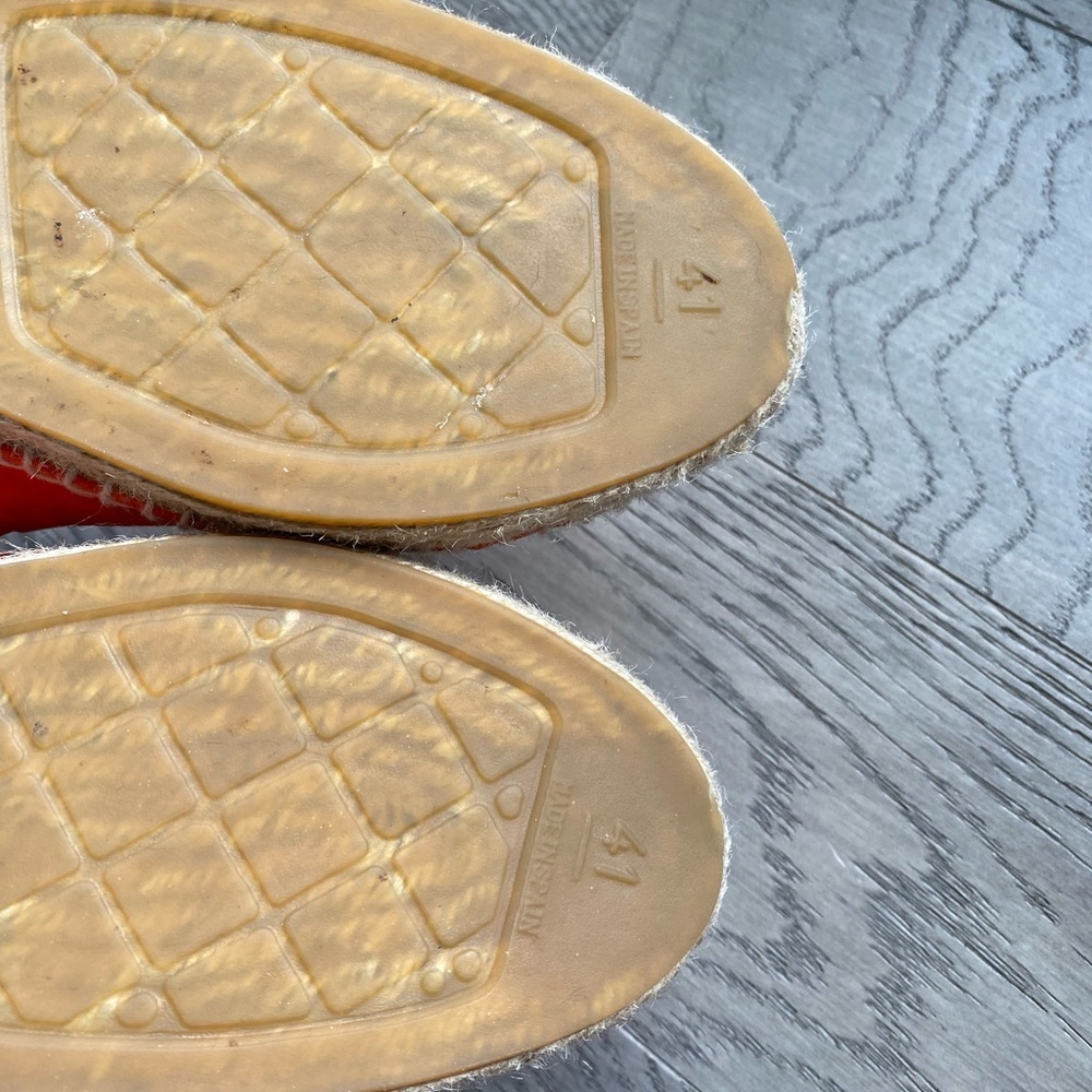 CHANEL Suede CC Espadrilles 38 Orange ICONIC RARE - Picture 5 of 6